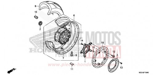 ROUE ARRIERE VFR1200XJ de 2018